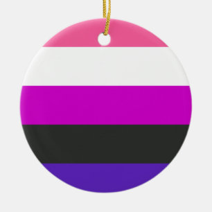 Genderfluid-Stolzflagge Keramik Ornament
