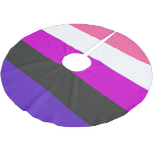 Genderfluid-Stolzflagge Polyester Weihnachtsbaumdecke