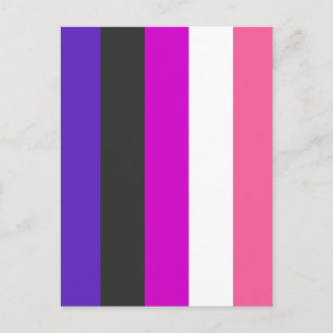 Genderfluid-Stolzflagge Postkarte