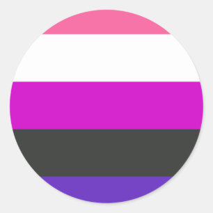 Genderfluid-Stolzflagge Runder Aufkleber