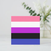 Genderfluid-Strichflagge (Stehend Vorderseite)