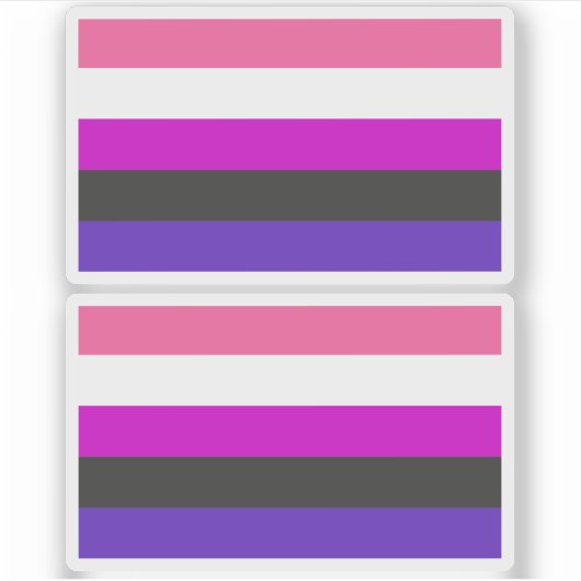 Genderfluid-Strichflagge Aufkleber (Vorderseite)