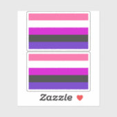 Genderfluid-Strichflagge Aufkleber (Blatt)