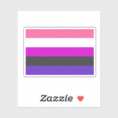 Genderfluid-Strichflagge Aufkleber (Blatt)
