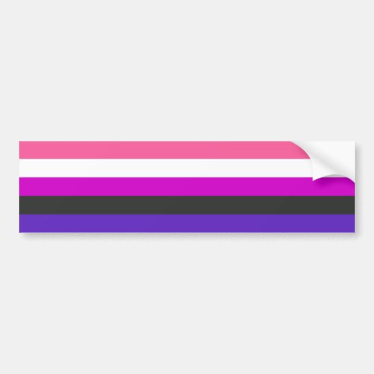 Genderfluid-Strichflagge Autoaufkleber (Vorne)