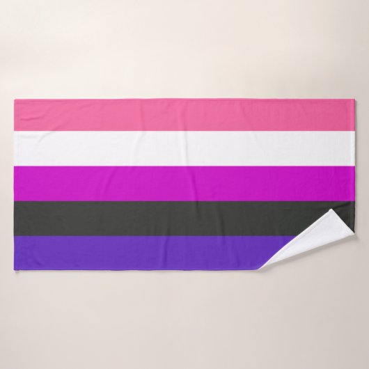 Genderfluid-Strichflagge Badehandtuch (Badehandtuch)