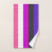 Genderfluid-Strichflagge Badhandtuch Set (Handtuch)