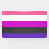 Genderfluid-Strichflagge Banner (Horizontal)