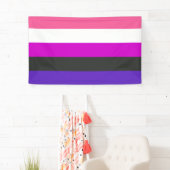 Genderfluid-Strichflagge Banner (Insitu)