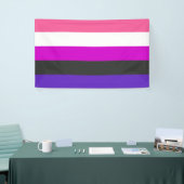 Genderfluid-Strichflagge Banner (Messeveranstaltung)
