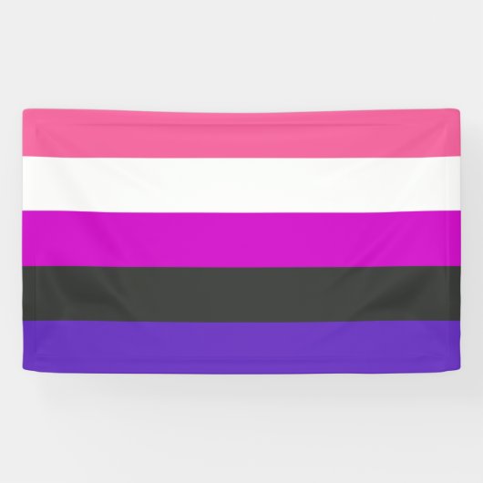 Genderfluid-Strichflagge Banner (Horizontal)