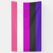 Genderfluid-Strichflagge Banner (Vertikal)