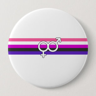 Genderfluid-Strichflagge Button