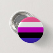 Genderfluid-Strichflagge Button (Vorne & Hinten)