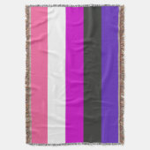 Genderfluid-Strichflagge Decke (Vorderseite Vertikal)