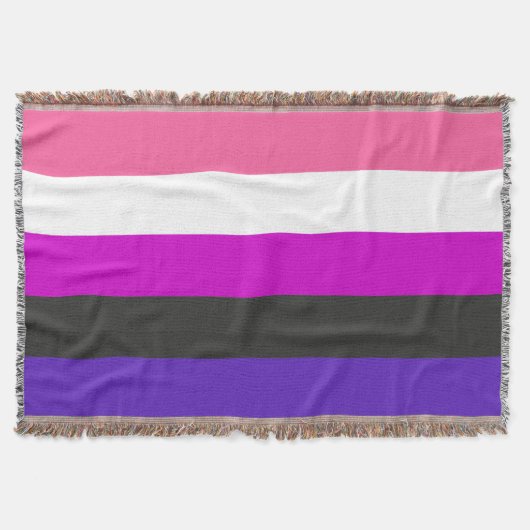 Genderfluid-Strichflagge Decke (Vorderseite)