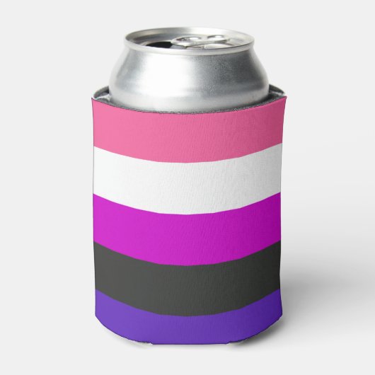 Genderfluid-Strichflagge Dosenkühler (Kanne Vorderseite)