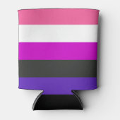 Genderfluid-Strichflagge Dosenkühler (Vorderseite)