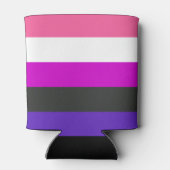 Genderfluid-Strichflagge Dosenkühler (Rückseite)
