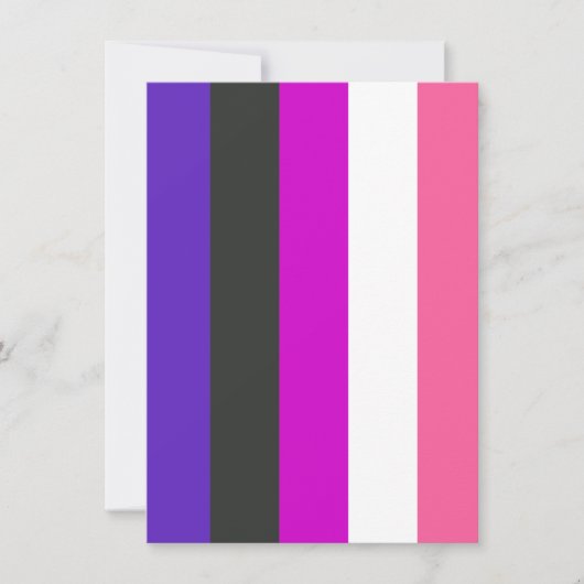 Genderfluid-Strichflagge Feiertagskarte (Vorderseite)