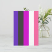 Genderfluid-Strichflagge Feiertagskarte (Stehend Vorderseite)