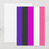 Genderfluid-Strichflagge Feiertagskarte (Vorne/Hinten)