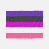 Genderfluid-Strichflagge Fleecedecke (Vorderseite (Horizontal))
