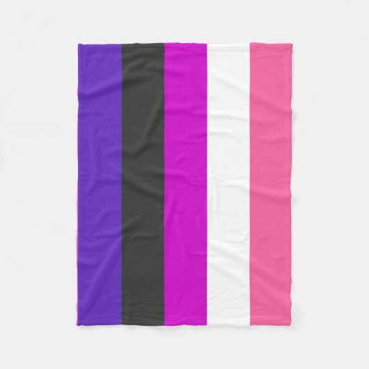Genderfluid-Strichflagge Fleecedecke (Vorderseite)