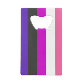 Genderfluid-Strichflagge Geldbeutel Flaschenöffner (Rückseite)