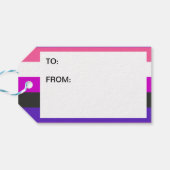 Genderfluid-Strichflagge Geschenkanhänger (Rückseite Horizontal)