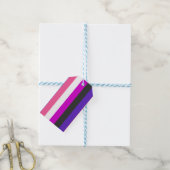 Genderfluid-Strichflagge Geschenkanhänger (Mit Garn)