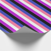 Genderfluid-Strichflagge Geschenkpapier (Ecke)