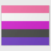 Genderfluid-Strichflagge Geschenkpapier (Flach)