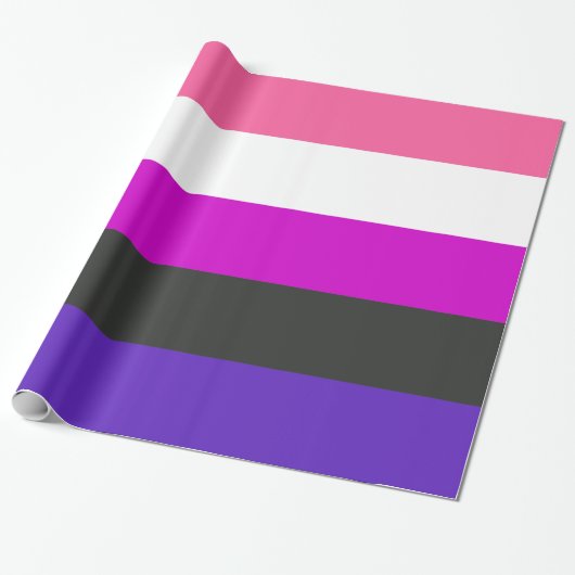 Genderfluid-Strichflagge Geschenkpapier (Ungerollt)