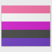 Genderfluid-Strichflagge Geschenkpapier (Flach)