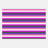 Genderfluid-Strichflagge Geschenkpapier Set (Vorderseite 2)