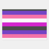 Genderfluid-Strichflagge Geschenkpapier Set (Vorderseite)