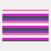 Genderfluid-Strichflagge Geschenkpapier Set (Vorderseite 3)