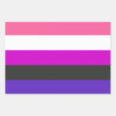 Genderfluid-Strichflagge Geschenkpapier Set (Vorderseite 2)