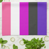 Genderfluid-Strichflagge Geschirrtuch (Gefaltet)