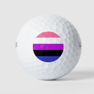Genderfluid-Strichflagge Golfball
