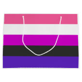 Genderfluid-Strichflagge Große Geschenktüte (Vorderseite)