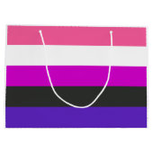 Genderfluid-Strichflagge Große Geschenktüte (Rückseite)