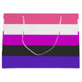 Genderfluid-Strichflagge Große Geschenktüte (Vorderseite)