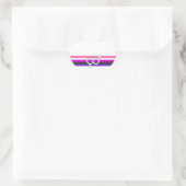 Genderfluid-Strichflagge Herz-Aufkleber (Tasche)