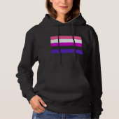 Genderfluid-Strichflagge Hoodie (Vorderseite)