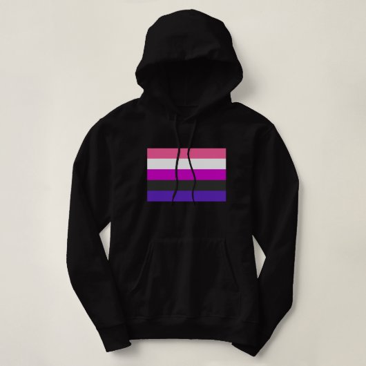 Genderfluid-Strichflagge Hoodie (Design vorne)