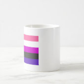 Genderfluid-Strichflagge Kaffeetasse (Mittel)