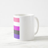 Genderfluid-Strichflagge Kaffeetasse (VorderseiteRechts)
