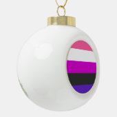 Genderfluid-Strichflagge Keramik Kugel-Ornament (Links)